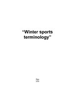 Összefoglalók, jegyzetek 'Winter Sports Terminology', 1.                