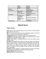 Összefoglalók, jegyzetek 'Winter Sports Terminology', 3.                