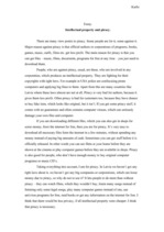 Esszék 'Intellectual Property and Piracy', 1.                