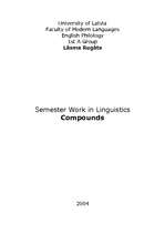 Kutatási anyagok 'Compounds in English', 1.                