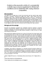 Kutatási anyagok 'A Study on the Enzymatic Activity of a Commercially Available Vegan Enzyme Suppl', 1.                