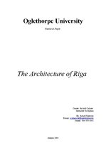 Kutatási anyagok 'Architecture in Riga', 1.                