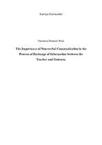 Kutatási anyagok 'The Importance of Non-verbal Communication in the Process of Exchange of Informa', 1.                