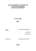 Összefoglalók, jegyzetek 'Economical Activity', 1.                