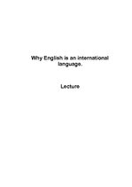Kutatási anyagok 'Why English is an International Language', 1.                