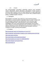 Esszék 'A Ryanair online marketing tevékenységének bemutatása', 9.                