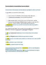 Összefoglalók, jegyzetek 'A kommunikáció', 1.                