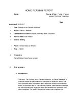 Minták 'Home Reading Report', 1.                