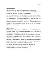 Esszék 'My Favorite Singer. My Dreamhouse', 1.                