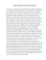 Kutatási anyagok 'The Downfall of a Generation', 1.                