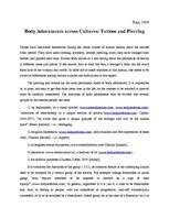 Kutatási anyagok 'Body Adornments Across Cultures: Tattoos and Piercing', 1.                
