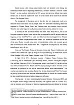 Esszék 'History of the Community Formation and the Modern Union Development. Main Treati', 2.                