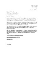 Minták 'Motivation Letter', 1.                