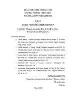 Esszék 'The Role of Charles de Gaulle in the European Affairs in the 1960s', 1.                