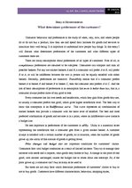 Esszék 'What Determines Preferences of the Customers?', 1.                