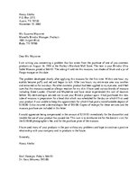 Minták 'Business Complaint and Response Letter', 3.