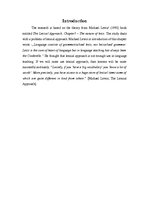 Kutatási anyagok 'Michael Lewis "Lexical Approach". The Nature of Lexis', 3.                