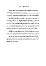 Összefoglalók, jegyzetek 'The Eiffel Tower ', 1.                