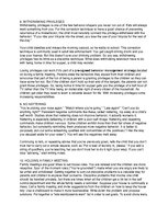 Összefoglalók, jegyzetek 'Ten Techniques to Shape Children's Behavior - Home Reading', 10.                