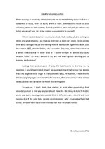 Esszék 'Job after Secondary School', 1.                