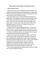 Kutatási anyagok 'Ensuring the Social Inclusion of the Roma in Latvia', 1.                