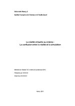 Záródolgozatok 'La réalité virtuelle au cinéma: La confusion entre la réalité et la simulation', 1.                