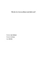 Esszék 'Was the Love between Romeo and Juliet Real?', 1.                