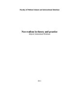Kutatási anyagok 'Neo-realism in Theory and Practice', 1.                