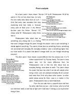 Összefoglalók, jegyzetek 'Poem Analysis', 1.                