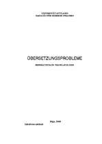 Kutatási anyagok 'Übersetzungsprobleme', 1.                
