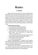Kutatási anyagok 'Kuldiga', 1.                