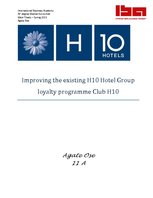 Kutatási anyagok 'Improving Existing Loyalty Programme in H10 Hotel Chain', 1.                