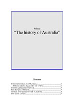 Kutatási anyagok 'The History of Australia', 1.                