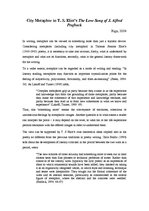 Kutatási anyagok 'City Metaphor in T.S.Eliot’s "The Love Song of J.Alfred Prufrock"', 1.                