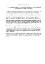 Esszék 'Environmental Awareness', 1.                