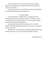 Esszék 'What does It Mean to be a Successful Student, Have Successful Lesson and Weekend', 2.                