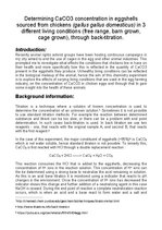 Kutatási anyagok 'Determining CaCO3 Concentration in Eggshells Sourced from Chickens in Three Diff', 1.                