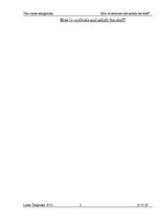 Esszék 'How to Motivate and Satisfy the Staff?', 2.                