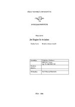 Kutatási anyagok 'Jet Engine in Aviation', 1.                
