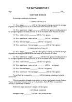 Minták 'Tariffs of Services, The Supplement No1', 1.                