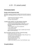 Összefoglalók, jegyzetek 'A 18 - 19.század eszméi', 1.                