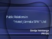 Prezentációk 'Public Relations in Hotel Jūrmala SPA', 1.                