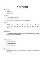 Összefoglalók, jegyzetek 'A víz hűlése kísérlet', 1.                