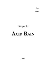Kutatási anyagok 'Acid Rain', 1.                