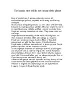 Kutatási anyagok 'The Human Race Will Be the Cancer of the Planet', 1.                