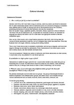 Összefoglalók, jegyzetek 'Cultural Diversity', 1.                