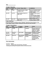 Minták 'Curriculum Vitae in English', 1.                