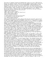 Esszék 'Evolution of Programming Languages', 1.                