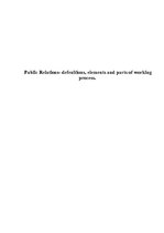 Esszék 'Public Relations - Definitions, Elements and Parts of Working Process', 1.                