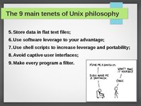 Prezentációk 'Linux and Unix Philosophy', 6.                